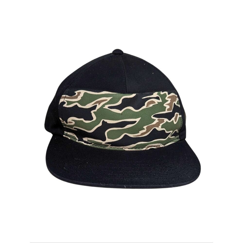 DOPE NWT Black Camo Tie Back Adjustable Cotton Baseball Hat